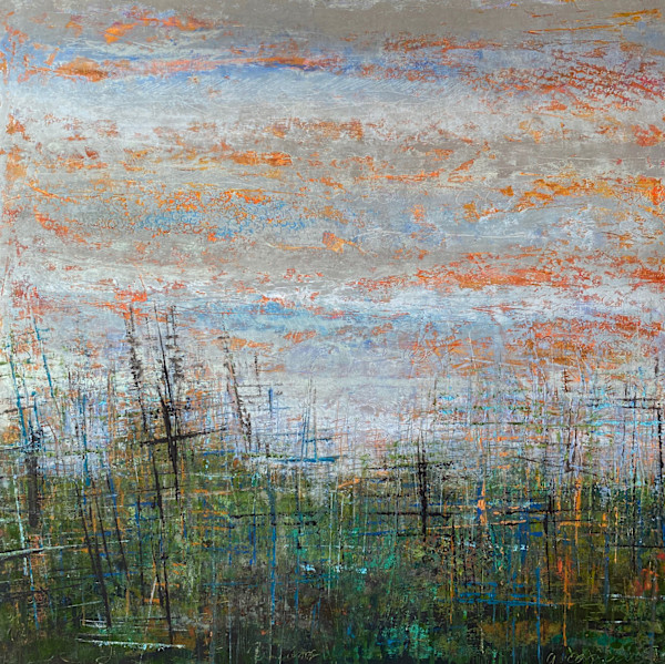 View From the Top, 2,   36x36" by Ginnie Cappaert