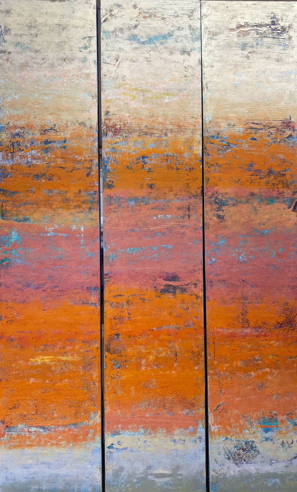 Wide Expanses (Triptych) 60x12" each by Ginnie Cappaert