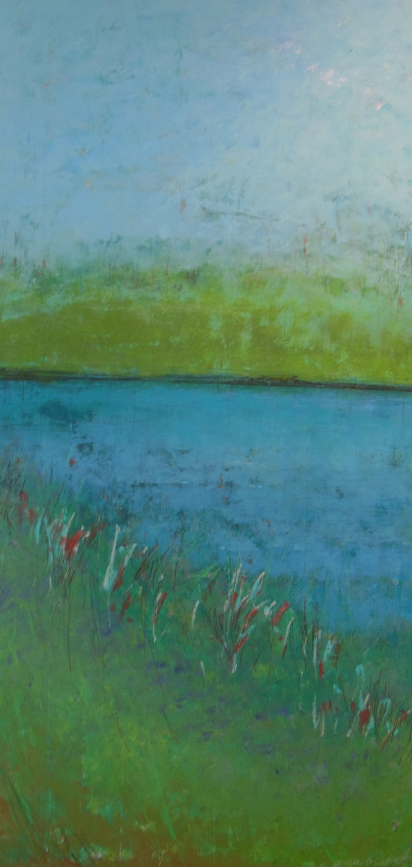 Winded Shore, 48x24" by Ginnie Cappaert