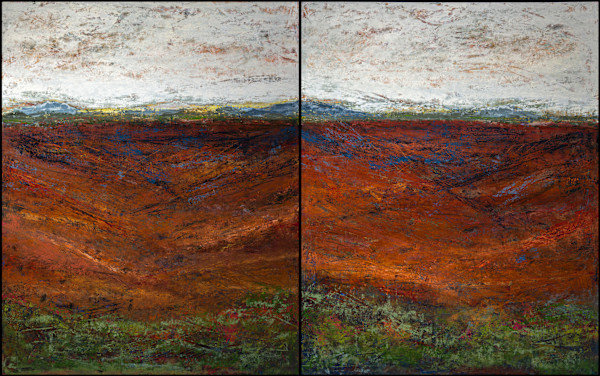 Worth The Wait Diptych Commission 2@48x60" by Ginnie Cappaert, Image 1.