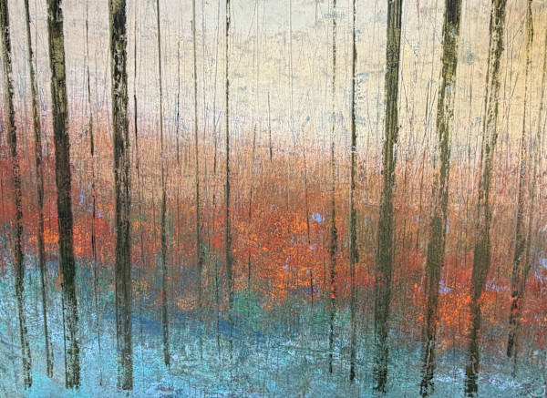 Glowing Amongst the Dark, 36x48" by Ginnie Cappaert