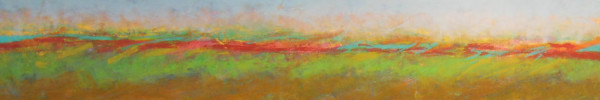 Reflecting on our land 2, 12x60" by Ginnie Cappaert