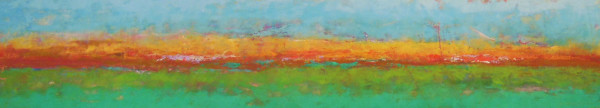 Reflecting on our land 3, 12x60" by Ginnie Cappaert