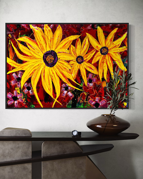 Sunflowers No. 1 by louie . rochon . fine . art