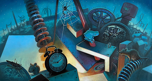 Glow - Picture Book Illustration - pg 4 - 5 by Ross Morgan, Image 1.