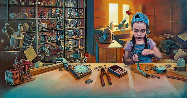 Glow - Picture Book Illustration - pg 6 -7 by Ross Morgan, Image 1.