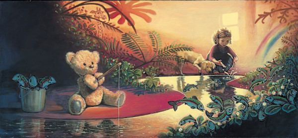 Molly Moores as a House Like Yours - Picture book illustration - pg 18 - 19 by Ross Morgan, Image 1.