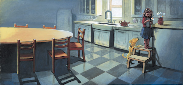Molly Moores as a House Like Yours - Picture book illustration - pg 20 - 21 by Ross Morgan, Image 1.