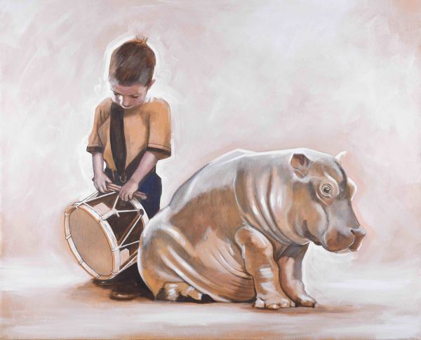 The Drumming Boy and The Hippopotamus by Ross Morgan