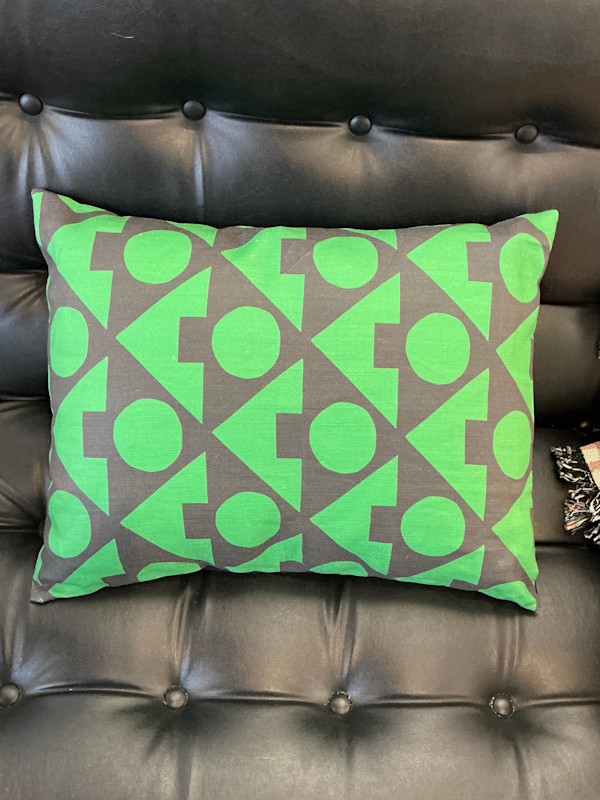 Green and Black Pillow