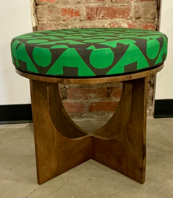 Upholstered Stool by Hadiya Williams