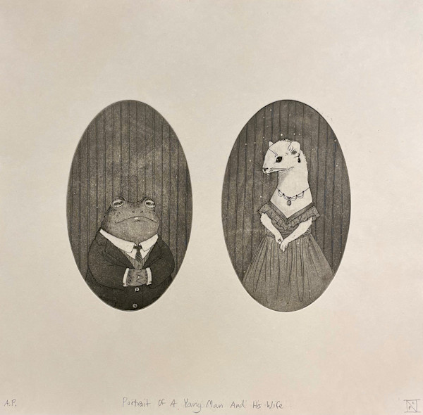 Portrait Of A Young Man And His Wife by Nicole Parker