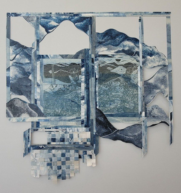 Inside oneself, sandwriting and crushed little stars by Gloria Ann Shows, Image 1.