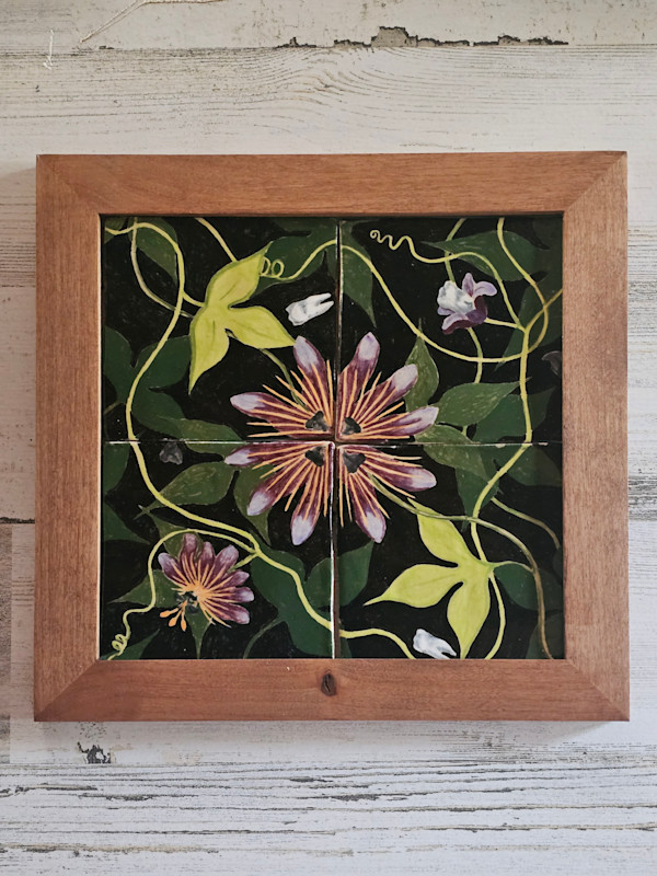 Passion flower tiles by Karissa Scaffidi