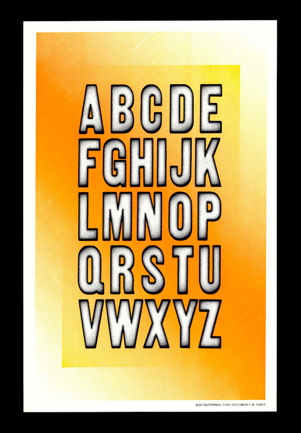 Dot Patterned Type Speciman