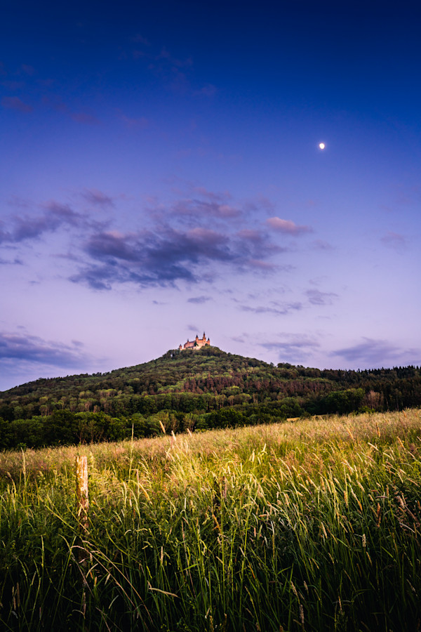 Burg Hohenzollern - Blue Hour Among the Fields by Juan Matorras