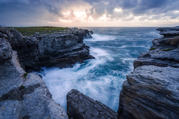 Cape Lata - Swirling Sea at the Cove by Juan Matorras