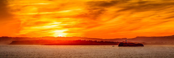 El Sardinero - Fiery Red Sunrise by Juan Matorras
