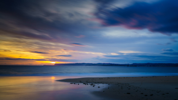 El Sardinero - Sun Rising Over Cape Quintres by Juan Matorras