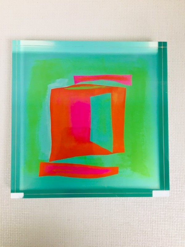 Color Awakenings IX (Lucite block) by Katherine Evans