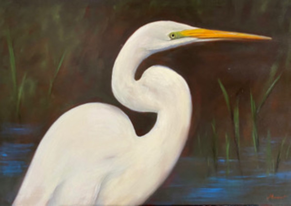 White Egret by Mary Morant