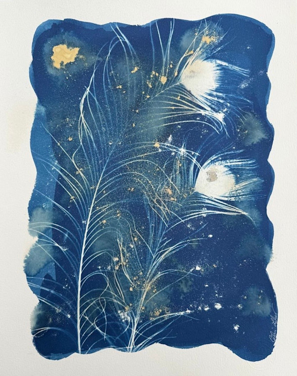 Golden Peacok Feather by CELINE LEFORT