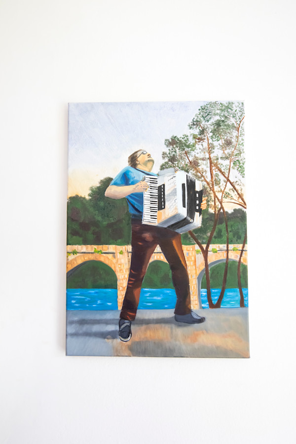 Accordionist in trance by CELINE LEFORT
