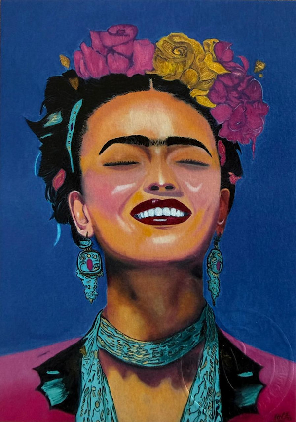 Frida Kahlo (Mini Fine Art Print / Post Card / A6) by CELINE LEFORT