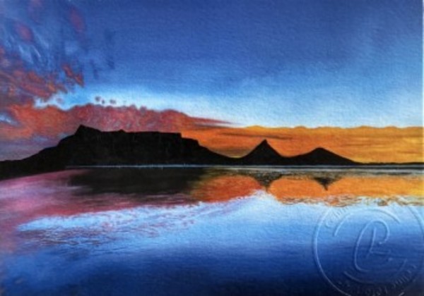 Table Mountain (Mini Fine Art Print / Post Card / A6) by CELINE LEFORT