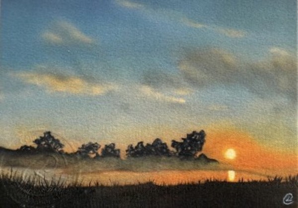 Sun Rise in Heidelberg - Bosmanskop South Africa (Mini Fine Art Print / Post Card / A6) by CELINE LEFORT