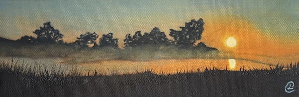 Sun Rise in Heidelberg - Bosmanskop South Africa (Print bigger than original) by CELINE LEFORT