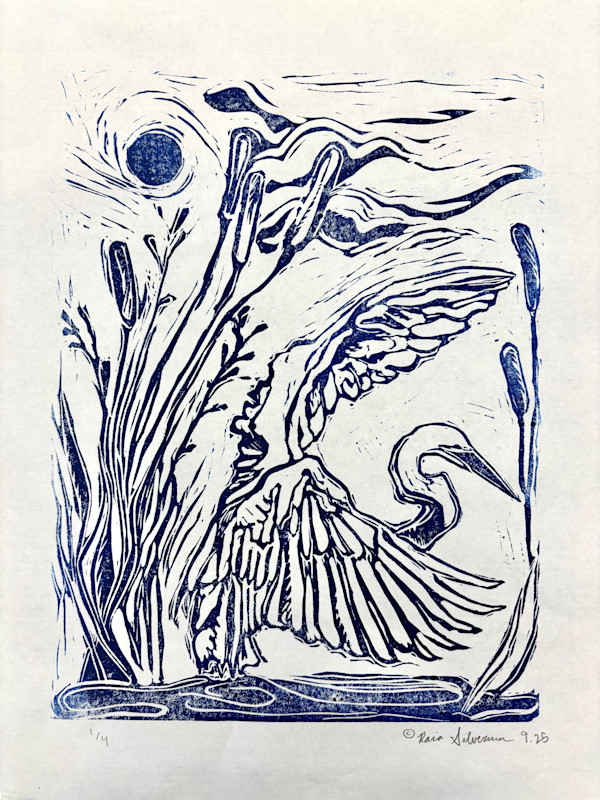 Blue Heron by Raia Silverman