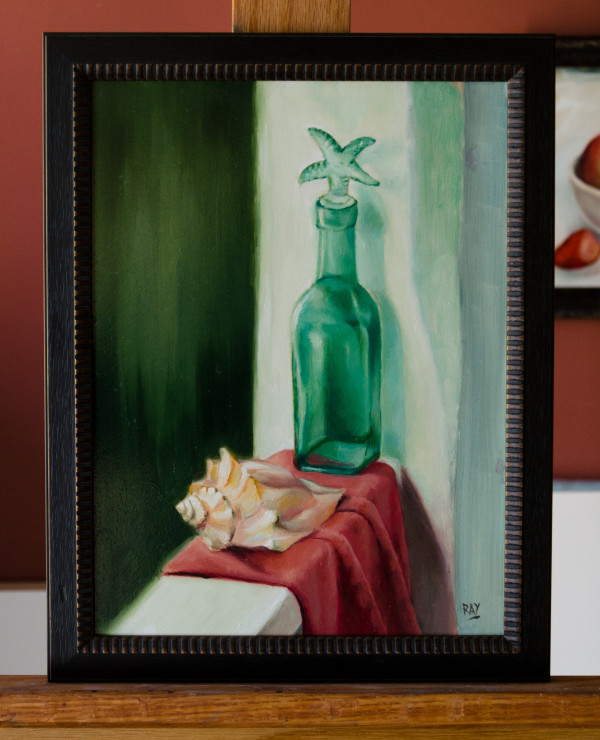 Green Bottle and Shell by Alan Douglas Ray