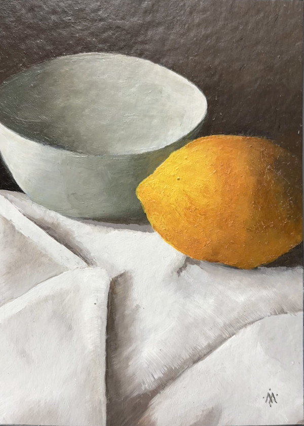 Lemon and Small Bowl by Martha Lee Turner, Image 1.