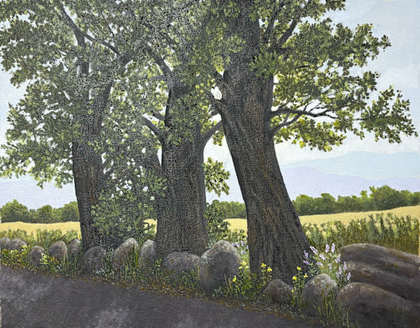 Three Pollarded Trees by Martha Lee Turner