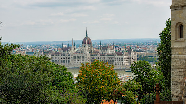 Hungarian Parliament Building in Budapest, Hungary, located on the banks of the Danube River. by David Whited