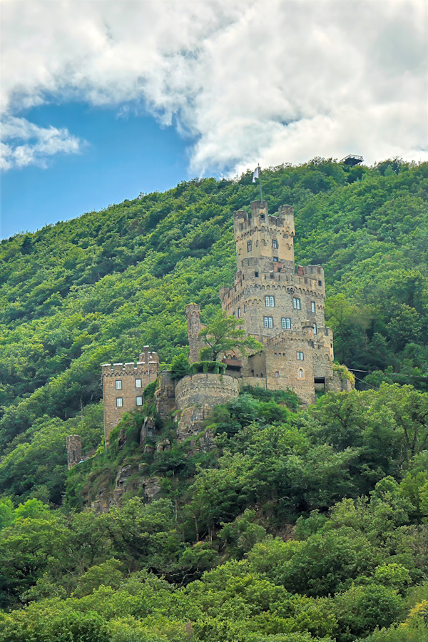 Sooneck Castle, above the Rhine River, near the village of Niederheimbach, Austria. by David Whited