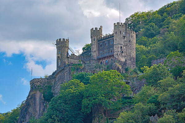 Rheinstein Castle, a castle near the town of Trechtingshausen in Rhineland-Palatinate, Germany. by David Whited
