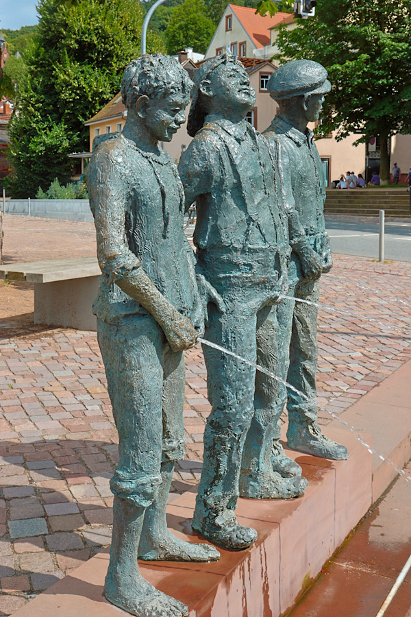 Streets of Medieval Europe, Staffelsbrunser-Brunnen, a public fountain, Bamberg, Germany by David Whited