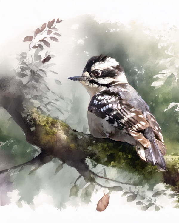 Downy Woodpecker, female by David Whited