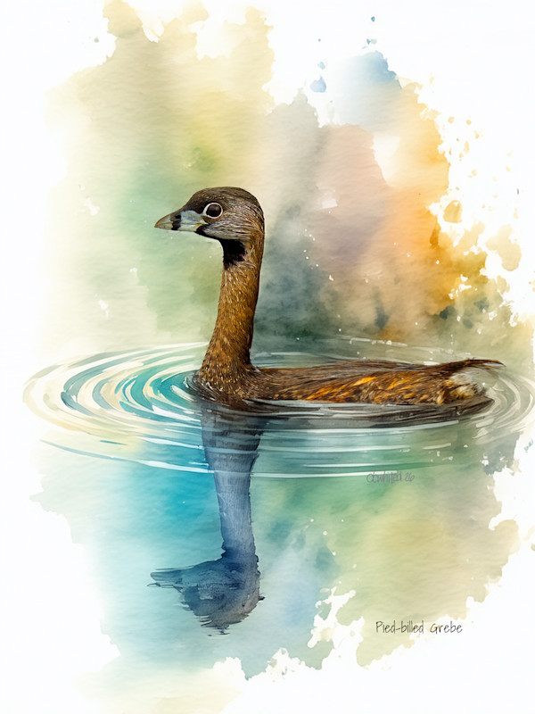 Pied-billed Grebe by David Whited