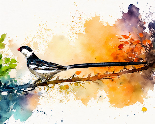 Pin-tailed Whydah, South Africa by David Whited