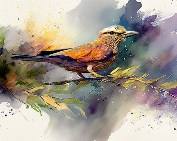 Purple Roller, South Africa by David Whited