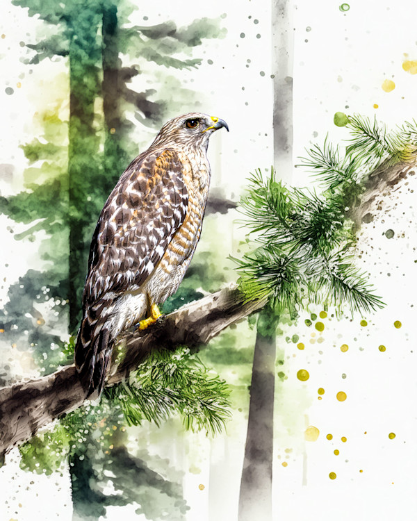 Red-shouldered Hawk by David Whited