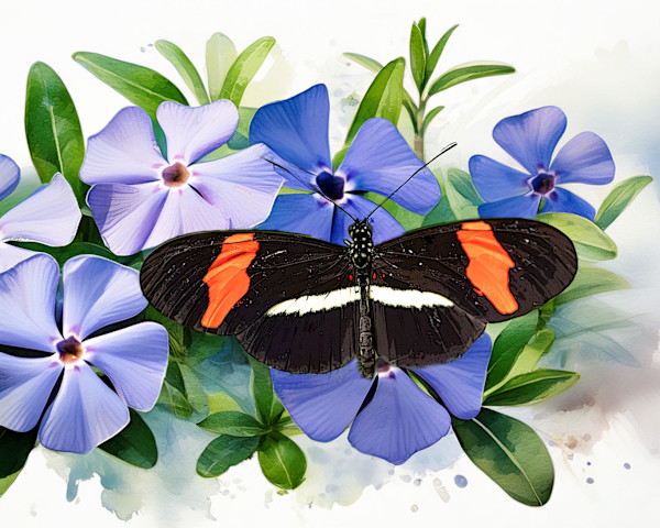 Red Postman Butterfly by David Whited, Image 1.