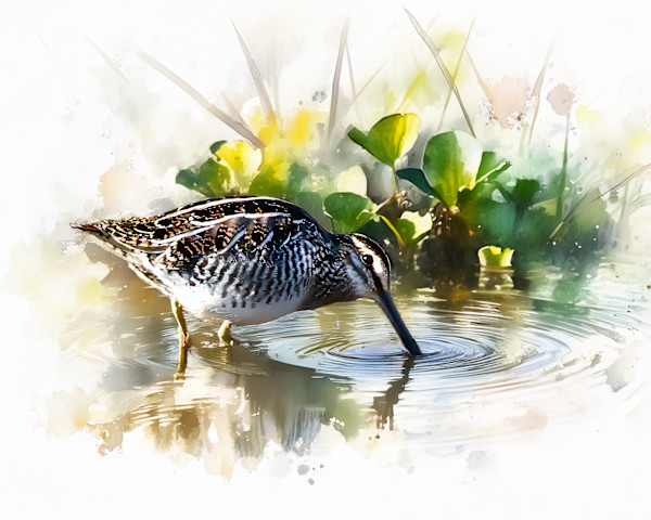 Wilson's Snipe by David Whited