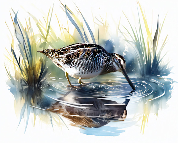 Wilson's Snipe by David Whited, Image 1.