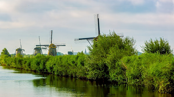 Kinderdijk Windmills, Netherlands by David Whited, Image 1.