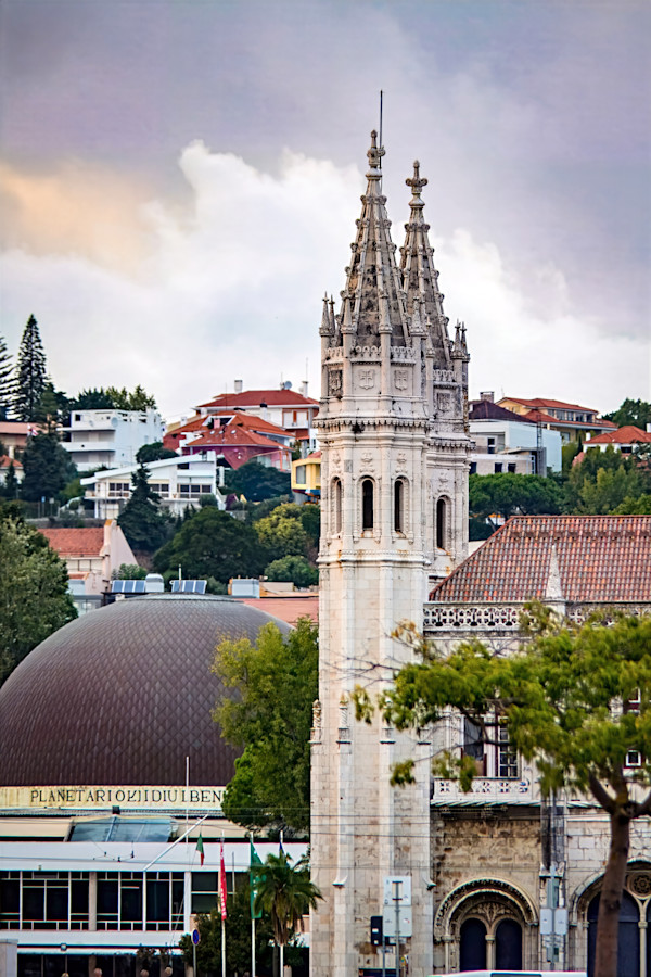 Bell tower of the Jerónimos Monastery, Belém district of Lisbon, Portugal. by David Whited
