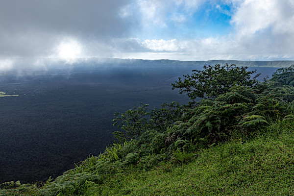 Sierra Negra Volcano, Isabela Island, Galapagos. by David Whited